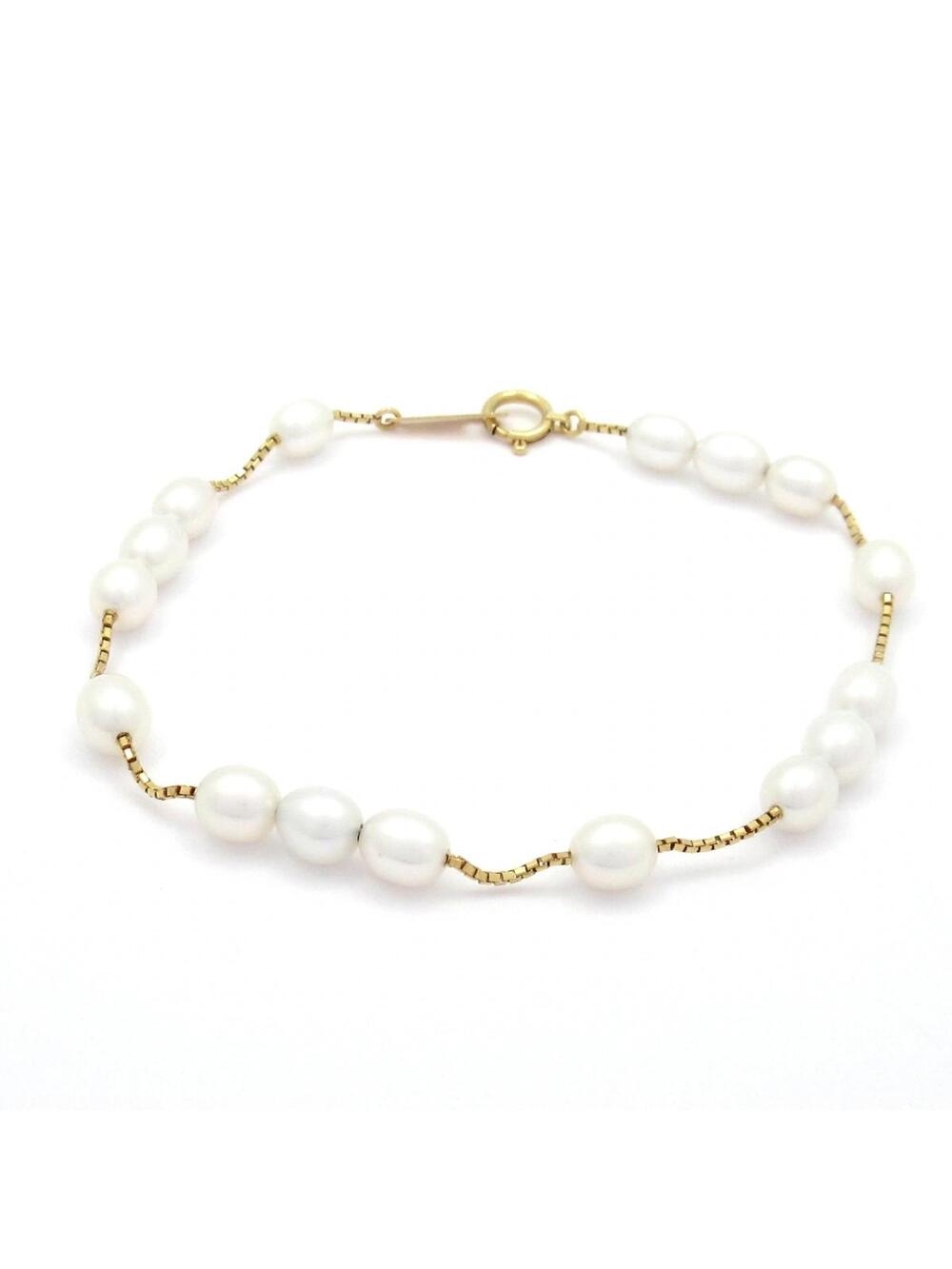 Tasaki 18K Yellow Gold Pearl Bracelet #278977T84B